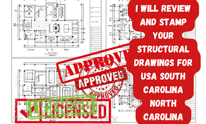 Gig Preview - Review and stamp your structural drawings for USA south carolina north carolina