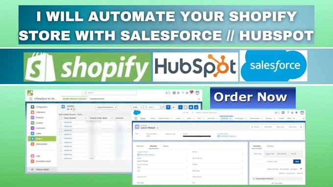 Bestseller - automate your shopify store with salesforce CRM hubspot  for seamless growth