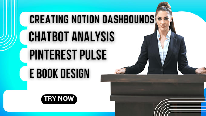 Gig Preview - Creating notion chatbot analysis pinterest ebook design