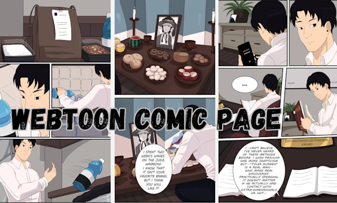 Gig Preview - Draw webtoon comic panels manhwa webcomic pages in anime or manga style