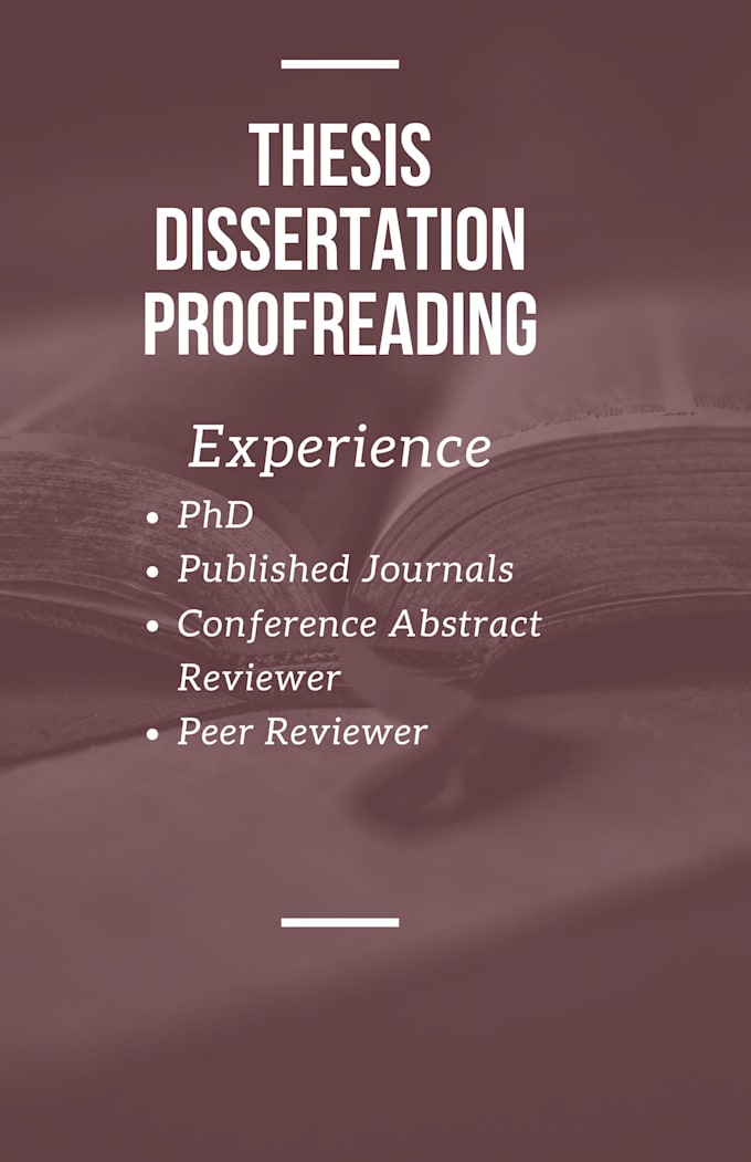 Gig Preview - Copy edit and proofread your thesis or dissertation