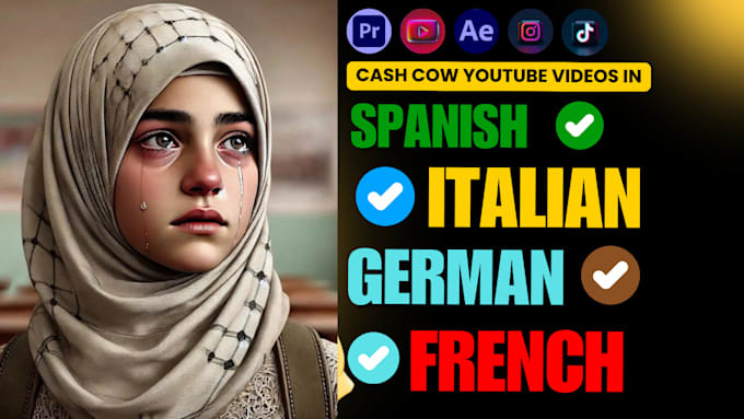 Gig Preview - Create viral youtube, cash cow videos in italian, spanish, french, german