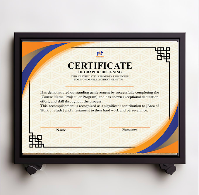 Gig Preview - Design a professional custom certificate for your business