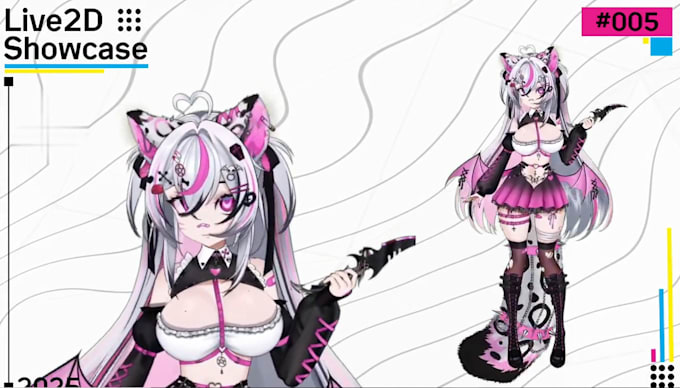 Gig Preview - Draw and rig 2d vtuber model 3d vtuber model 2d vtuber rigging for commission