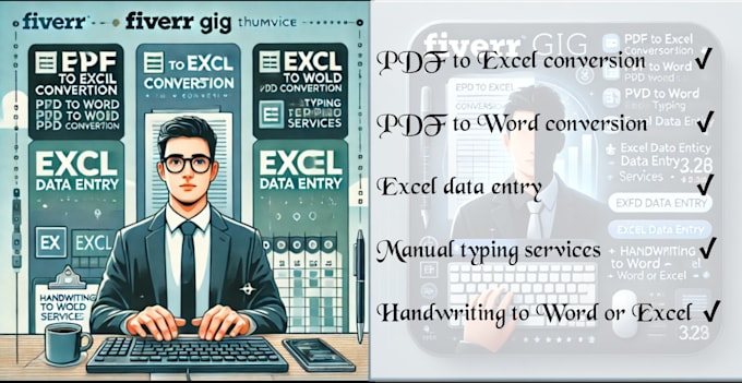 Gig Preview - Do any file conversion, PDF to excel or word, image to word