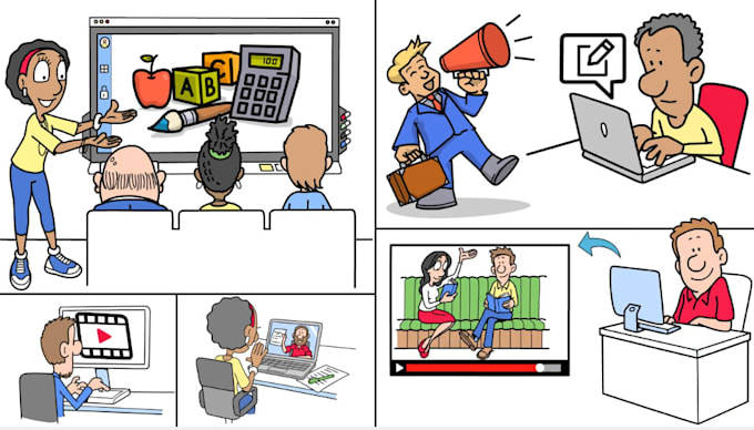 Gig Preview - Make whiteboard animated explainer videos or elearning courses