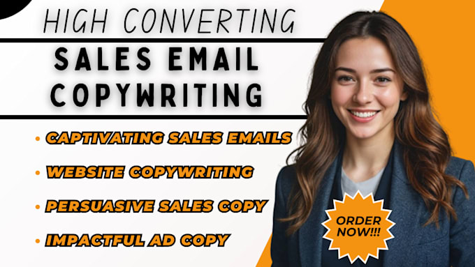 Gig Preview - Write captivating sales email copy, website copywriting, sales copy, and ad copy