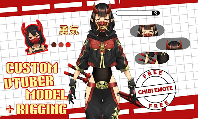 Gig Preview - Design and rig live2d vtuber model for stream