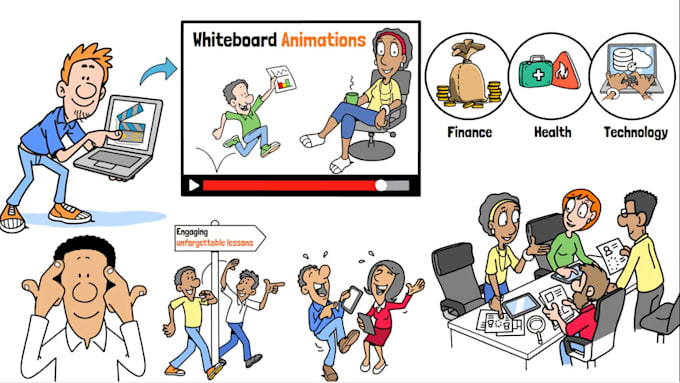 Gig Preview - Do whiteboard animated explainer and elearning video course creation