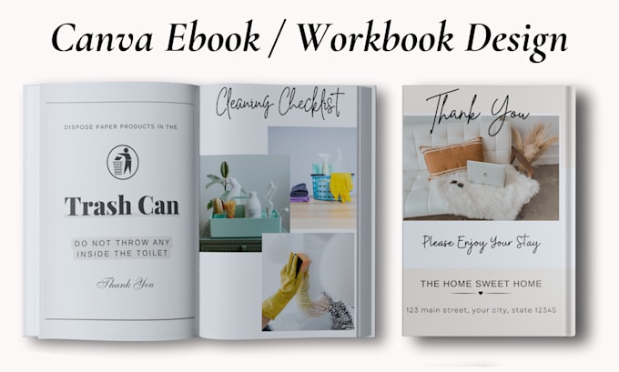 Gig Preview - Design ebook etsy shop digital products, canva ebook design, stan store workbook