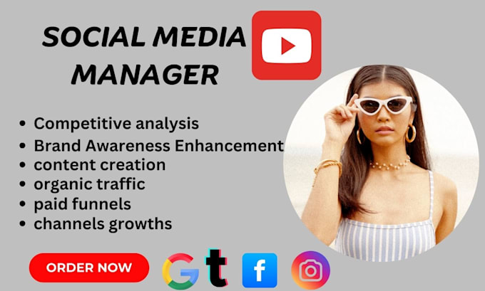 Gig Preview - Be your social media manager,personal assistants management