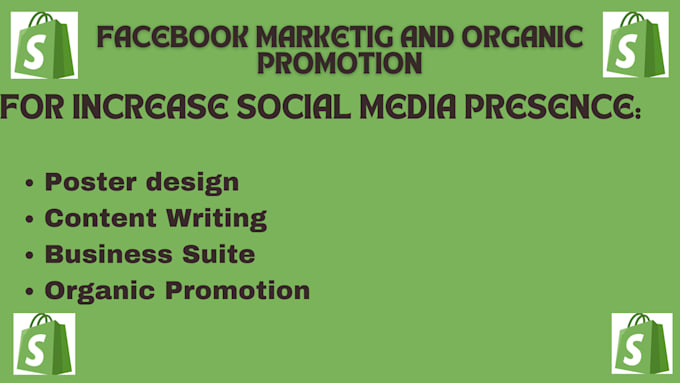 Gig Preview - Do facebook marketing for increase online presence