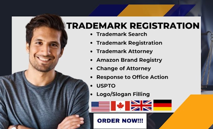 Gig Preview - Do trademark registration USA trademark attorney uspto amazon brand registry UK