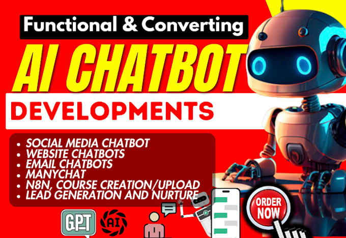 Gig Preview - Build ai chatbot or chatgpt for your website using manychat, openia chatgpt