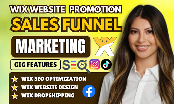 Bestseller - do wix website promotion, wix sales funnel, wix ecommerce dropshipping marketing