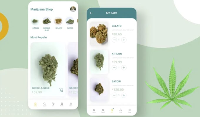 Gig Preview - Develop marijuana delivery app, cbd, cannabis, hemp, weed, alcohol delivery app