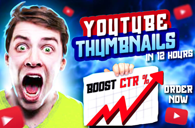 Gig Preview - Design attractive clickbait youtube thumbnail