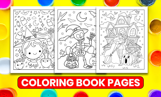 Gig Preview - Draw cute kids coloring book pages and cover design