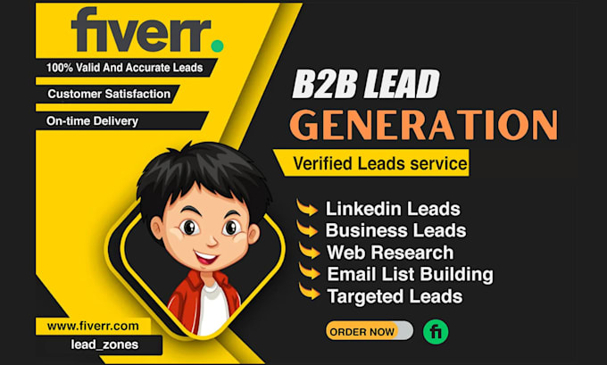 Gig Preview - Do targeted b2b leads generation for any industries