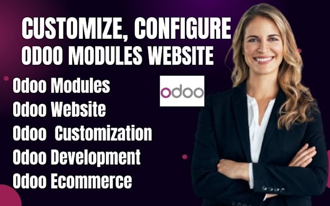 Gig Preview - Customize odoo modules, setup odoo website and develop odoo website