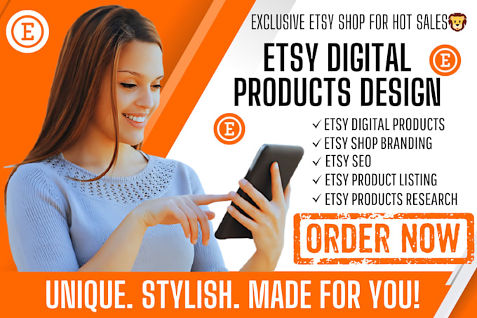 Gig Preview - Set up etsy shop etsy digital products etsy SEO etsy product listing etsy shop