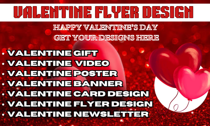 Gig Preview - Design beautiful valentines day card flyer gift valentine video and newsletter