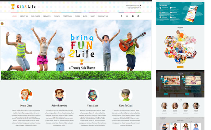 Gig Preview - Kindergarten website, educational website, preschool and daycare website