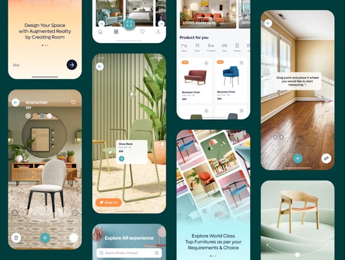 Gig Preview - Develop ai realistic interior design app ai 3d architecture app ar home decorate