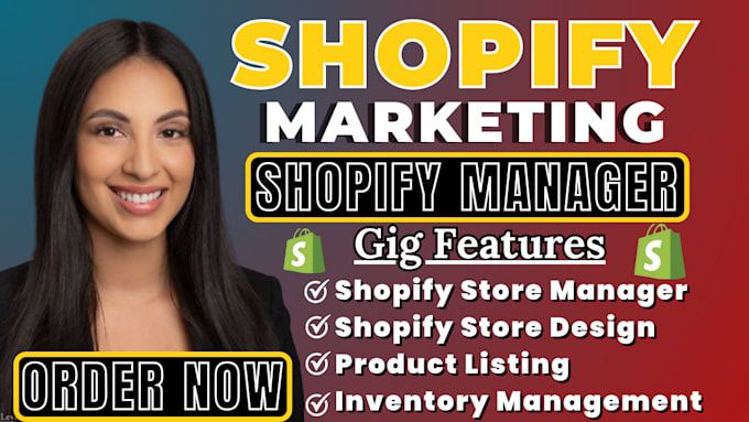 Gig Preview - Be your shopify manager, increase shopify sales, shopify marketing sales