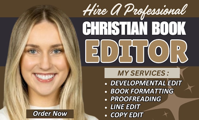 Gig Preview - Proofread, edit christian book, memoir poetry, developmental edit christian book