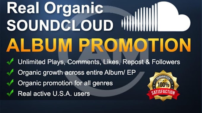 Gig Preview - Do organic soundcloud music promotions, for soundcloud track album promotion