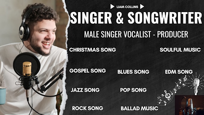 Gig Preview - Produce soulful christian gospel pop country song as a male vocalist songwriter