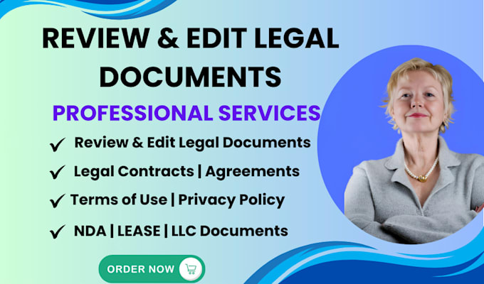 Gig Preview - Expertly review contracts and legal documents for compliance