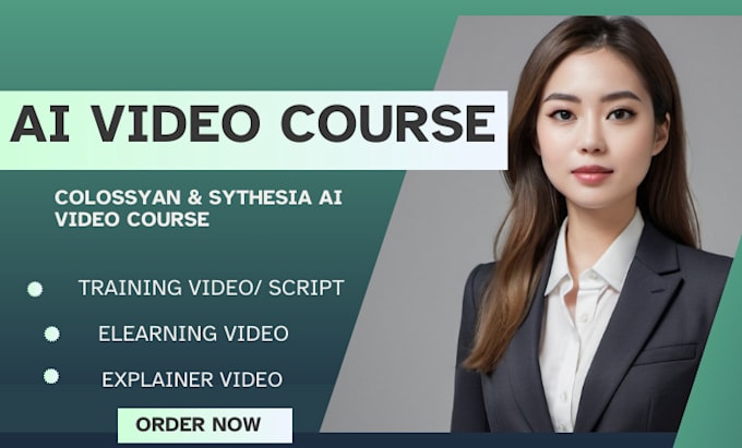 Gig Preview - Do colosyan, synthesia ai video course for elearning content, explainer video