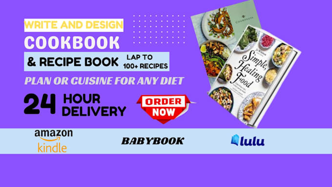 Gig Preview - Design and formatt cookbook and amazon kdp and book publishing