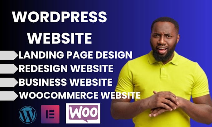 Gig Preview - Create woocommerce website, wordpress landing page, web page design