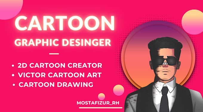 Gig Preview - Create 2d cartoon graphic and social media template