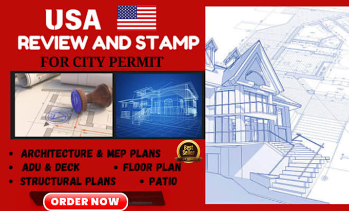 Gig Preview - Do florida pe stamp, georgia pe stamp, alabama pe stamp, for USA city permit