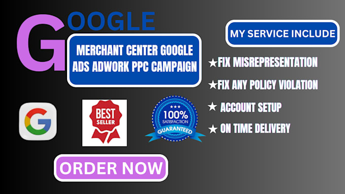 Gig Preview - Fix google merchant center,  adwords ppc campaign, shopping ads