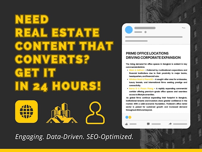 Gig Preview - Get a real estate article or blog post in 24 hours