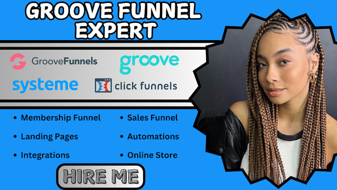 Gig Preview - Create groove funnels landing page groove pages groove kart