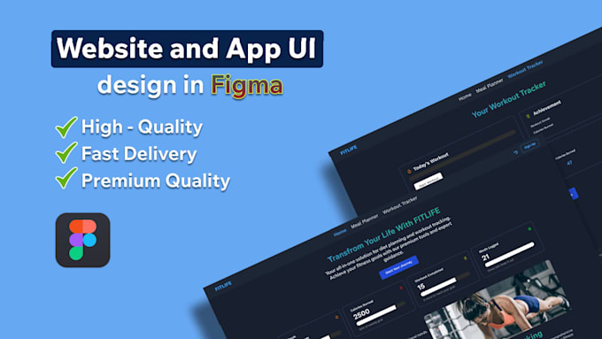 Gig Preview - Design a working mockup for your website or app using figma