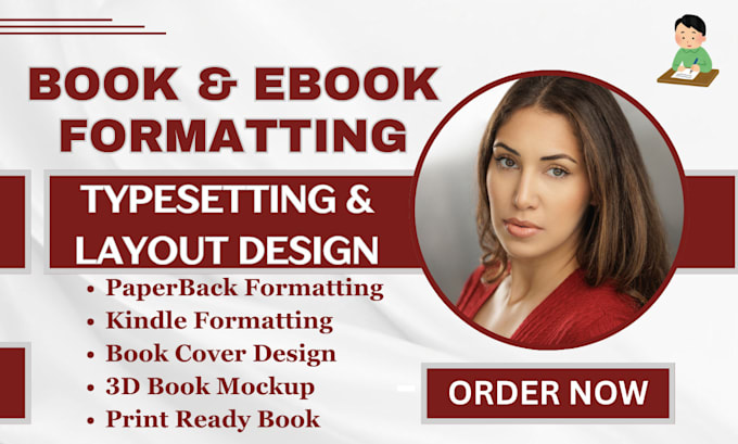 Gig Preview - Do book formatting and layout design, workbook formatting, book cover design kdp