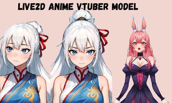 Gig Preview - Design, rig live2d anime vtuber model character illustration for vtuber studio