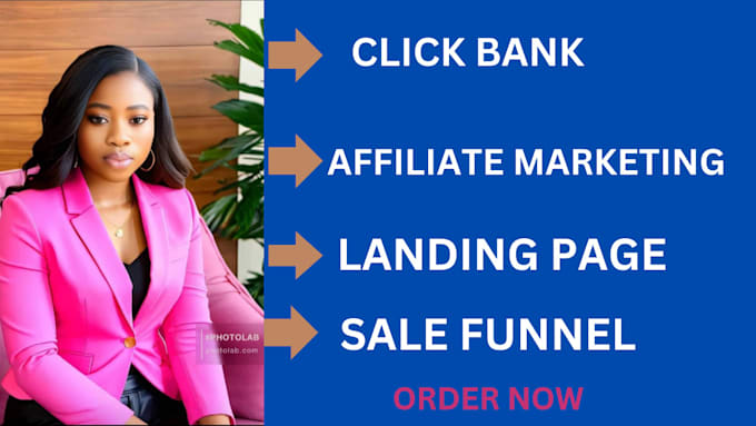 Gig Preview - Do click bank affiliate marketing landing page sale funnel