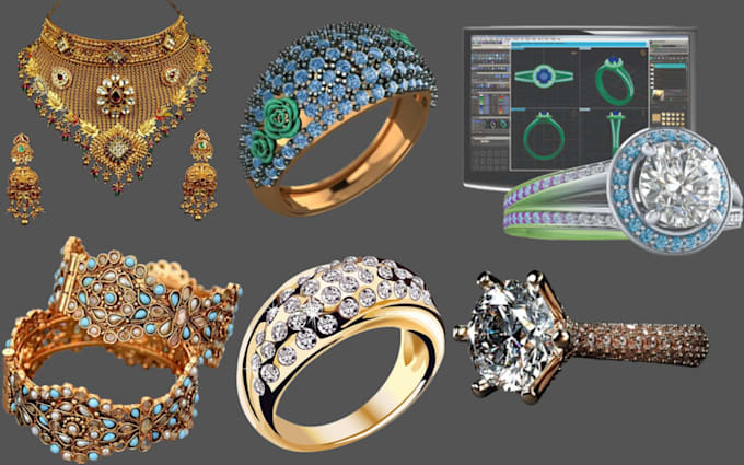 Gig Preview - Do 3d jewelry design 3d modeling cad jewelry 3d product design for 3d printing