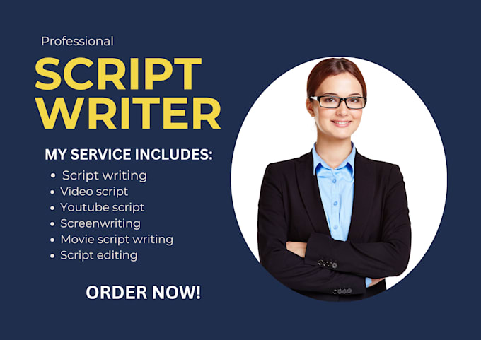 Gig Preview - Be script writer for youtube video script writing