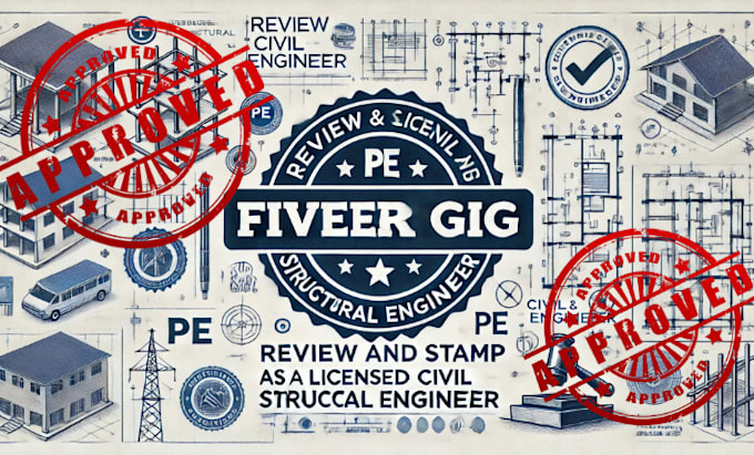 Gig Preview - Review california, alabama, virginia pe stamp civil and structural engineer