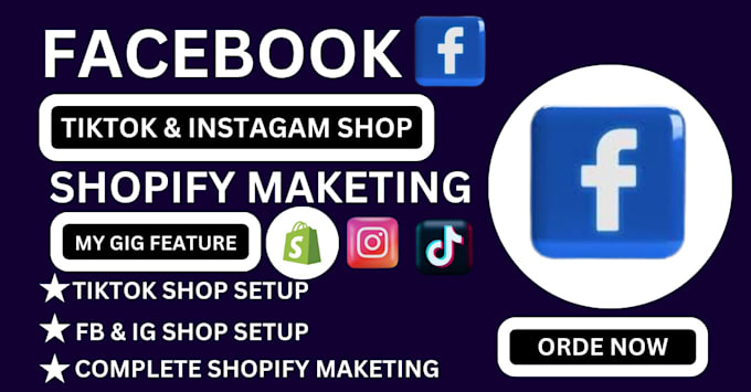 Bestseller - setup facebook shop, tiktok shop, instagram shop, shopify marketing