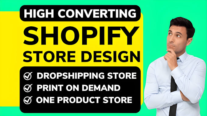 Gig Preview - Set up shopify store design shopify website design and redesign